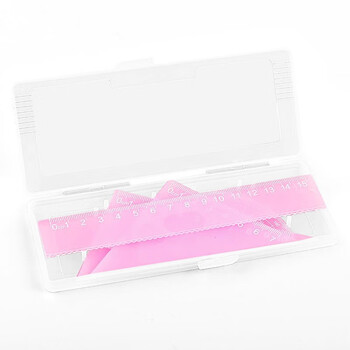 誉禾三角套尺四件套 学生考试绘图尺子套装 波浪边直尺/三角尺/量角器6136粉色 誉禾三角套尺四件套 学生考试绘图尺子套装 波浪边直尺/三角尺/量角器6136粉色