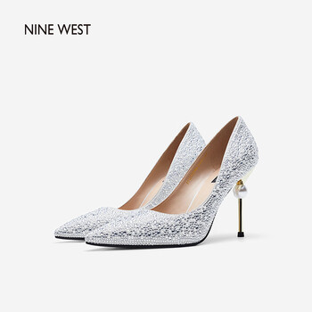 Nine West 玖熙春夏款晚宴风女士单鞋珍珠水钻细高跟晚宴婚鞋尖头女鞋米白33 图片价格品牌报价 京东