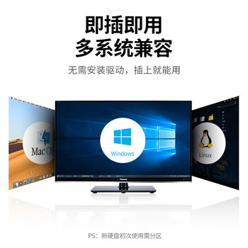 绿联 CM472 USB3.0移动硬盘盒 3.5英寸 SATA串口台式机笔记本电脑外置壳SSD固态机械硬盘盒 30729