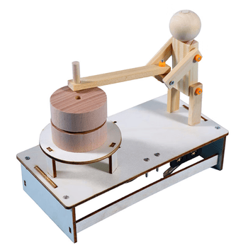 芮帕科技小制作 diy技术小发明学生手工材料科普模型 推磨机器人