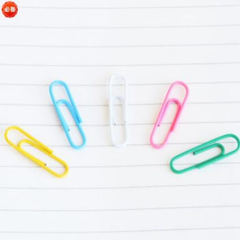 得力(deli)0024彩色回形针 曲别针多色混合(100枚/盒)10盒装