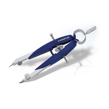施德楼(STAEDTLER)中车圆规 精准工程绘图工具套装 金属机械制图学生考试用铅芯款圆规-蓝色55600 施德楼(STAEDTLER)中车圆规 精准工程绘图工具套装 金属机械制图学生考试用铅芯款圆规-蓝色55600