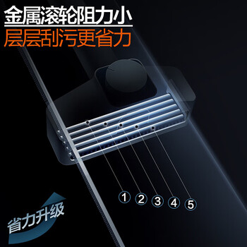 大卫 家用懒人一拖净加长免手洗拖地拖布两用1杆2头 P12-2平板拖把