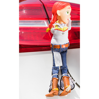 救援胡迪汽车顶装饰玩偶车尾搞笑公仔英雄联盟汽车外装饰胡迪女友翠丝