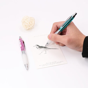 三菱（uni）摇摇出芯自动铅软胶笔握学生活动铅笔M5-618GG 0.5mm 蓝胶黑杆