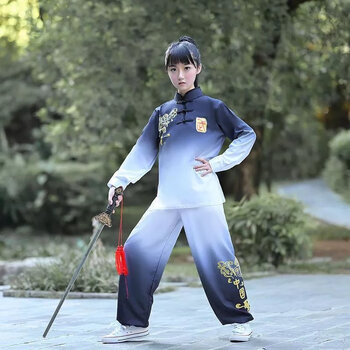 恒维安新款儿童武术表演服练功服男女童功夫演出服中小学生太极训练