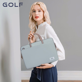 高尔夫（GOLF）电脑包女14英寸手提苹果笔记本华为单肩斜挎包商务公文包女通勤