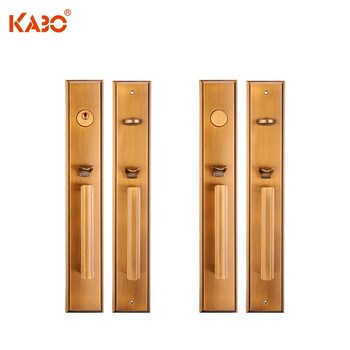 德国kabo双开门大门锁黑色别墅对开门锁北欧简约子母门入户大门锁黄