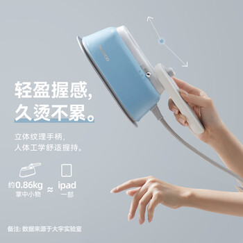 大宇（DAEWOO）手持挂烫机家用大蒸汽电熨斗熨烫机增压蒸汽熨衣旅游出差便携式小型熨斗除菌除螨HI-048奶糖白
