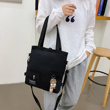 誉禾学生手提补习包儿童补习袋单双肩斜挎书包男女帆布大容量收纳书袋手拎补课包 6165黑色 誉禾学生手提补习包儿童补习袋单双肩斜挎书包男女帆布大容量收纳书袋手拎补课包 6165黑色