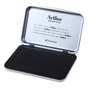 旗牌（Shachihata）Artline 办公财务会计速干快干水性印泥橡胶章通用印台 56*90mm 中号 黑色 EHJ-2