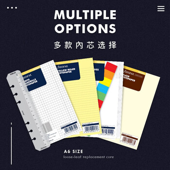 Filofax内页替芯活页记事本替换芯英国进口A6空白页132451