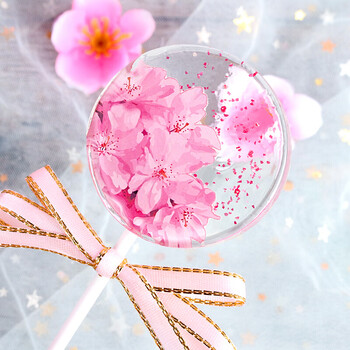 网红桃花棒棒糖超大樱花高颜值少女心可爱小零食盛夏西瓜糖粉色萌猪糖