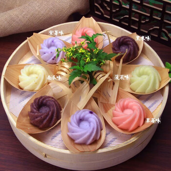 淮香源花开富贵糕蒸大米糕彩色糕点心酒店宴席特色花式面点下午茶