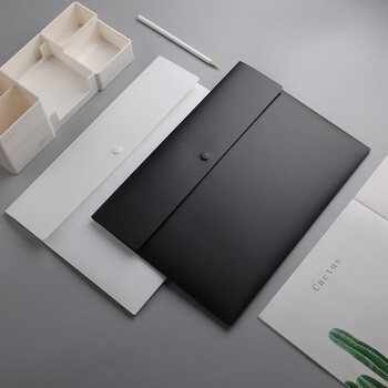 三木(SUNWOOD) A4按扣式文件袋/公文袋/防水资料袋 1个装 白色 MC330