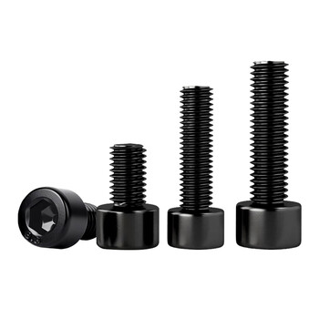 闽都 8.8级内六角高强度发黑螺丝螺钉淬黑螺栓 6*45（30个）