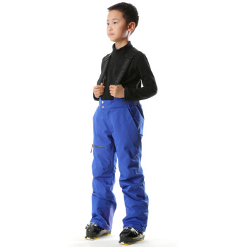 Running river奔流双板新款加棉保暖防风儿童通用可拆卸背带滑雪裤W0736N W0736N-267蓝色 XL-150