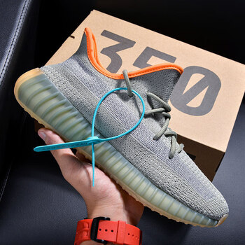 椰子鞋350男鞋2023春夏季新款潮透气运动休闲鞋子yezi l银河灰满天星