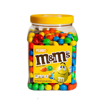 mms美国彩虹豆mars玛氏mm豆牛奶花生夹心巧克力175kg大罐零食礼物mm