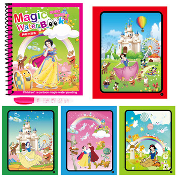 fgacct 儿童益i智神奇水画本男孩幼儿园反复涂鸦清水笔绘画本可水洗