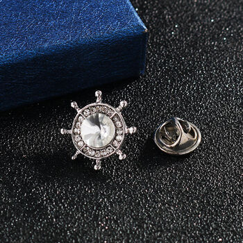 卡若登新品男士西装领花装饰海军风迷你胸针胸花小船舵领针潮男西服