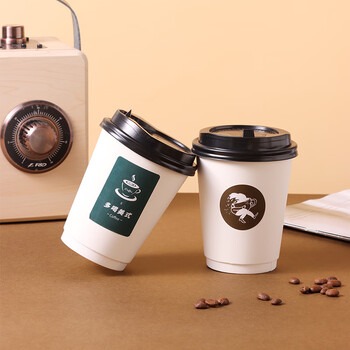 拜杰一次性杯子纸杯一次性咖啡杯豆浆杯奶茶杯热饮杯 400ml25只 拜杰一次性杯子纸杯一次性咖啡杯豆浆杯奶茶杯热饮杯 400ml25只