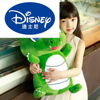 抱枕恐龙玩偶男孩儿童女孩可爱大号布艺恐龙娃娃绿色q版恐龙约35厘米