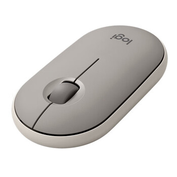 罗技（Logitech）PEBBLE 企业级无线蓝牙鼠标 轻音鼠标 办公鹅卵石造型 轻薄便携 时尚小巧  烟云灰【团单优惠】