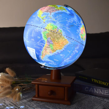 FUNGLOBE朋宸 3D立体浮雕 AR亮灯 地球仪 25cm 海沟款 儿童玩具 生日礼物男孩 8-12岁 摆件