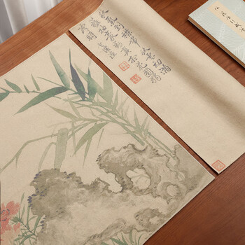 漢墨彩绘锁边羊毛毛毡 创意学生初学者书法书画秋云单层款毛毡 文房四宝毛笔练字书法专用毛毡布桌垫