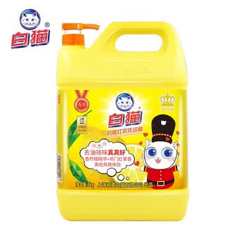 白猫 柠檬红茶洗洁精5kg  A类去油祛味柠檬红茶香 大桶洗洁精
