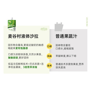 麦谷村果蔬液体沙拉nfc复合果蔬汁液断蔬菜汁代餐膳食纤维饮料240g*7包