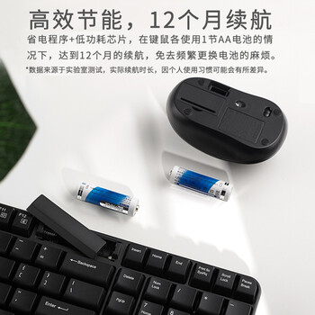 雷柏（Rapoo） X1800S 键鼠套装 无线键鼠套装 办公键盘鼠标套装 防泼溅 电脑键盘 笔记本键盘 白色