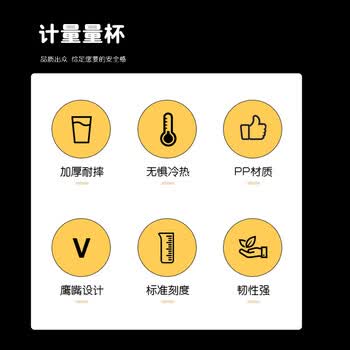 弋科仪(YIKEYI)带盖量杯1000毫升*1塑料PP水杯耐高温可微波加热计量刻度杯