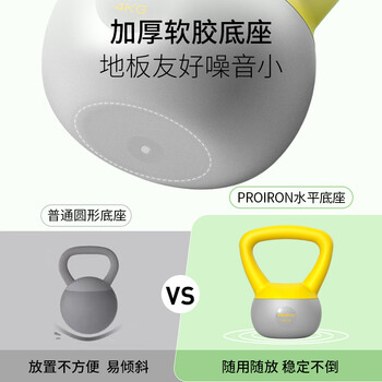 PROIRON普力艾 软壶铃 男女士提壶哑铃壶健身壶铃软底壶铃不怕摔 6KG PROIRON普力艾 软壶铃 男女士提壶哑铃壶健身壶铃软底壶铃不怕摔 6KG