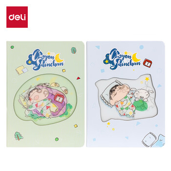 得力（deli）【生日礼物】蜡笔小新精装本光栅精装本笔记本记事本错题本B6/96张LB206（蓝青随机发）