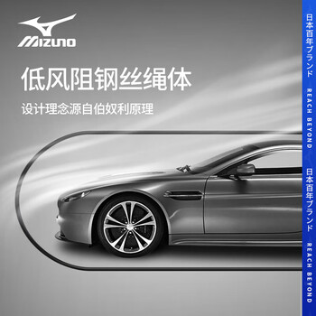 美津浓（MIZUNO）跳绳健身运动成人钢丝绳比赛考试男竞速专业训练绳1503-09黑色