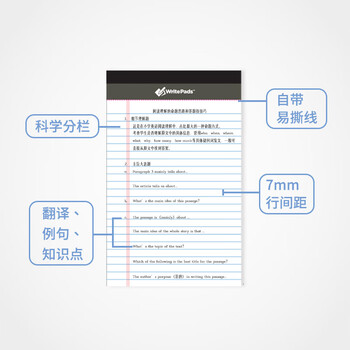 凯萨(KAISA)WritePads拍纸本美式A5/50张记事本笔记本 会议记录本子便携草稿本 12本装 KSU-0176