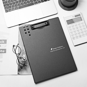 三木（SUNWOOD）名匠系列 A4竖式发泡板夹加厚文件夹/资料册/会议报告夹/试卷资料收纳 黑色 MC66