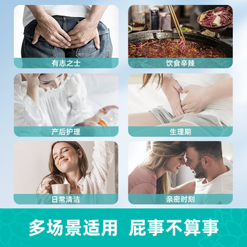 卫朴湿厕纸 家庭装40片*3包 痔疮可用杀菌抑菌私处可用 洁厕湿巾大包