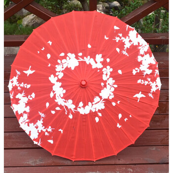 2022新款老式油布伞油纸伞女古风汉服江南舞蹈中国风旗袍道具装饰防雨