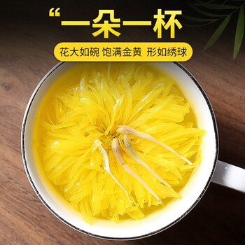 华简【100朵大包装】金丝皇菊花茶安徽黄山独立包装可搭陈皮金银花