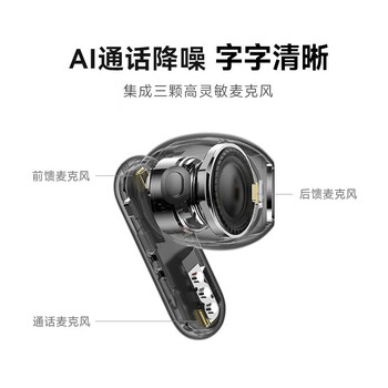 科大讯飞录音降噪会议耳机iFLYBUDS 2冷霜白 半入耳新品 主动降噪 同传听译 AI会议助理苹果华为通用