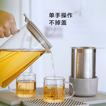 北鼎(Buydeem)玻璃泡茶壶 办公家用大容量冲茶壶 耐高温茶水分离泡茶壶 800ml 北鼎(Buydeem)玻璃泡茶壶 办公家用大容量冲茶壶 耐高温茶水分离泡茶壶 800ml