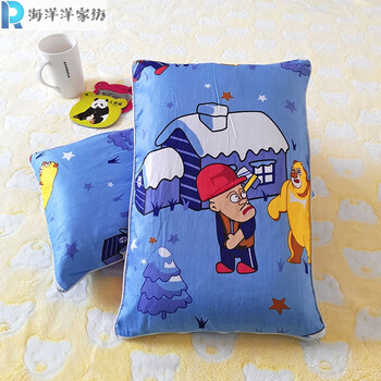 纯棉儿童枕套一对卡通全棉枕头套学生大中童幼儿园枕套枕头光头强4060