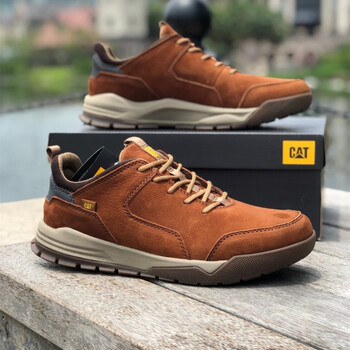 卡特cat自营官方旗舰店男鞋2023秋季磨砂牛皮轻便舒适男士户外运动