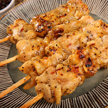 照烧鸡肉串小串冷冻熟食日式黑椒半成品鸡肉速食350g炭火香肉串270克