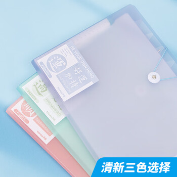 天色 试卷收纳袋8格风琴包A4多层文件夹 风琴文件夹资料册学生试卷夹 TS-1831 粉色