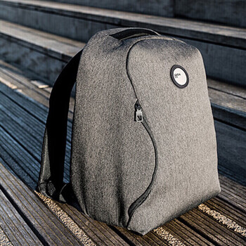 乐上（LEXON）电脑包男背包双肩包14/15英寸防盗包旅行出差潮流书包带侧兜灰色