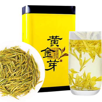 黄金芽黄金叶绿茶茶叶新茶 2021特级珍稀白茶 125克【共1罐】汤色明亮